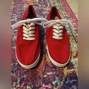 Red sneakers